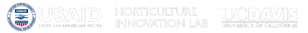 USAID, UC Davis, and Horticulture Innovation Lab logos
